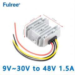 Input  DC  12V 24V (10-30V) to Output DC 48V 1A 1.5A  48W / 72W  DC DC Step Up Boost Converter Automotive Car Voltage Booster Regulator