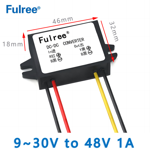 Input  DC  12V 24V (9-30V) to Output DC 48V 1A 1.5A  48W / 72W  DC DC Step Up Boost Converter Automotive Car Voltage Booster Regulator