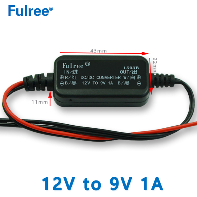 Fulree Ultra Slim Thin   Input  DC 12V（8-15V） to  Output DC 3.3V  4.2V 5V 6V  7.5V  9V  1A 2.5A DC-DC Step Down Converter for Car Camera DVR Dash Cam