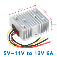 Input  DC  5V 6V 7V 8V 9V 10V 11V ( 5-11V) to Output DC  12V 1A 2A 3A 4A  5A  6A 8A 10A Boost Step Up DC  to DC Converter