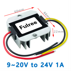 Input  DC   12V（ 9-20V） to  Output DC 24V  1A 2A 3A  DC to DC  Converter