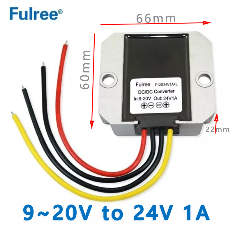 Input  DC   12V（ 9-20V） to  Output DC 24V  1A 2A 3A  DC to DC  Converter