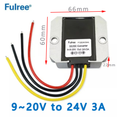 Input  DC   12V（ 9-20V） to  Output DC 24V  1A 2A 3A  DC to DC  Converter