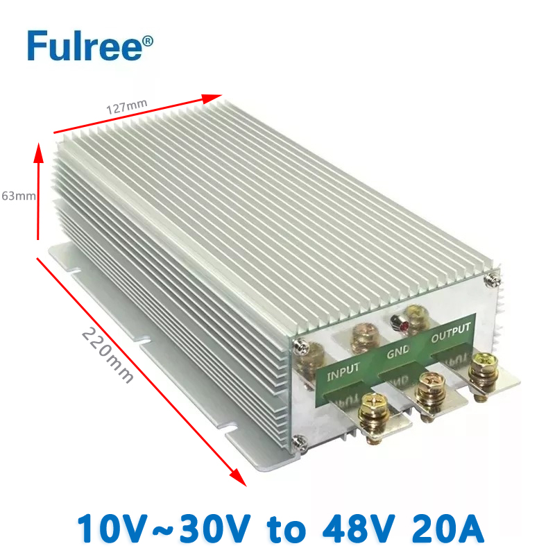 India Hot Selling Fulree  Input  DC  12V 24V ( 10-25V) to Output DC  48V 10A  15A   20A 21A  30A DC DC Step Up Converter