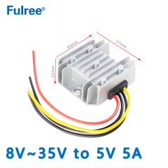 Input  DC 12V 24V(8-35V) to  Output DC  5V 6V 9V 3.3V 3.7V 4.2V 7.5V 5A  MAX  DC DC Step Down Buck Voltage Car Power Converter