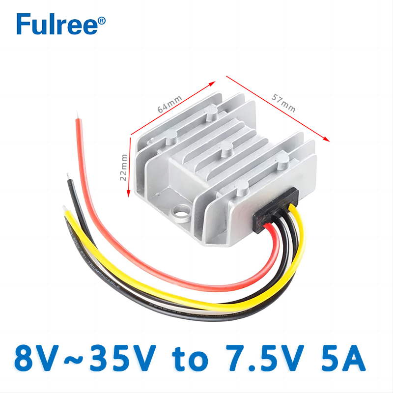 Input  DC 12V 24V(8-35V) to  Output DC  5V 6V 9V 3.3V 3.7V 4.2V 7.5V 5A  MAX  DC DC Step Down Buck Voltage Car Power Converter