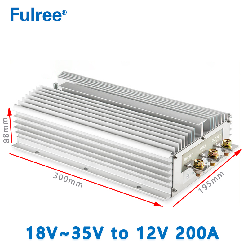 Input  DC 24V(18v-35v)/ 36V 48V(35-60V) to output    DC  12v   40A  50A  60A   150A 165A 200A    DC DC Converter Step Down Buck High Power Supply