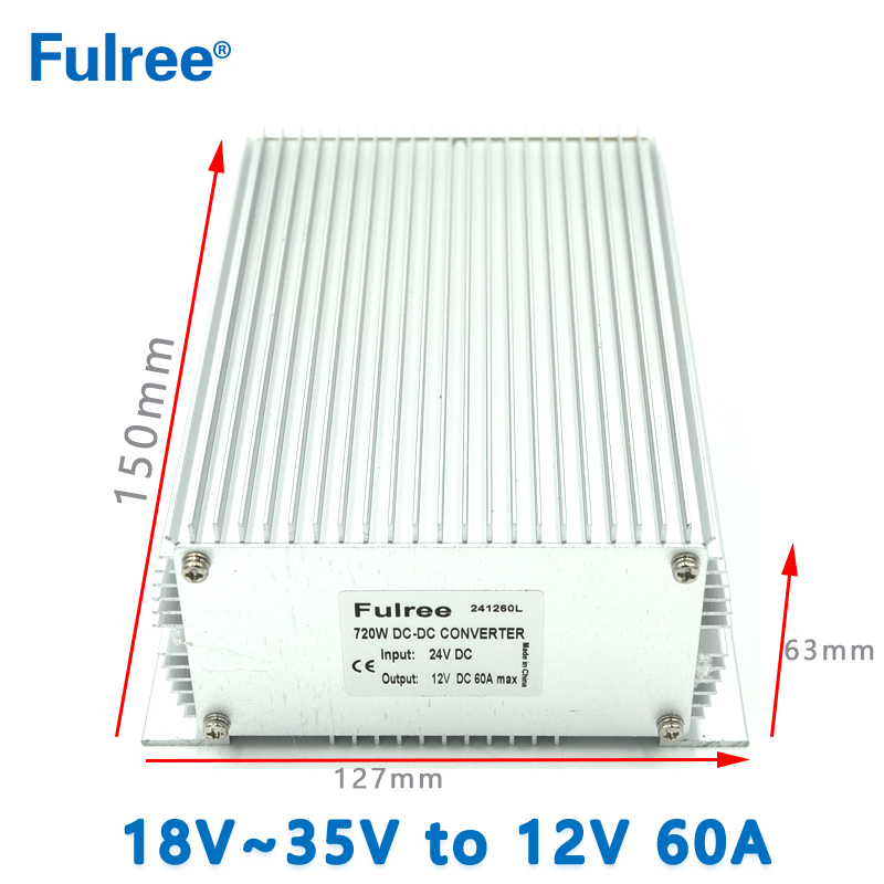 Input  DC 24V(18v-35v)/ 36V 48V(35-60V) to output    DC  12v   40A  50A  60A   150A 165A 200A    DC DC Converter Step Down Buck High Power Supply