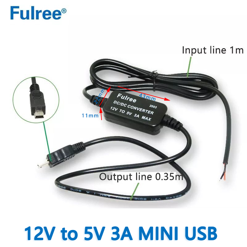 Input DC   12V to   Output DC 5V 3A  MAX   MINI   MICRO  USB  Step Down  DC  TO  DC Converter