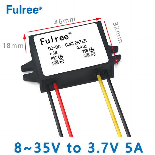Fulree  Input  DC  12V 24V( 8-35V) Reduce to  Output DC  5V 6V 9V 3.3V 3.7V 4.2V 7.5V 5A MAX Step Down Buck Voltage DC TO DC Converter Regulator Transformer Module