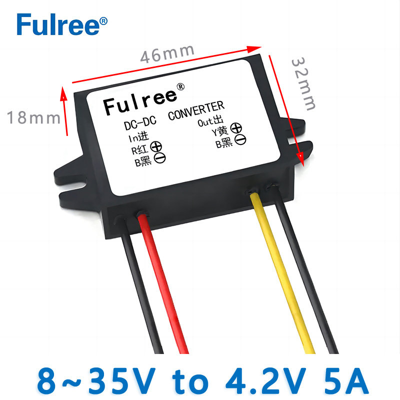 Fulree  Input  DC  12V 24V( 8-35V) Reduce to  Output DC  5V 6V 9V 3.3V 3.7V 4.2V 7.5V 5A MAX Step Down Buck Voltage DC TO DC Converter Regulator Transformer Module