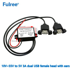 12V 24V 36V 48V to 5V Dual Double Micro USB Car Phone Charger DC DC Step Down Buck Converter Voltage Regulator