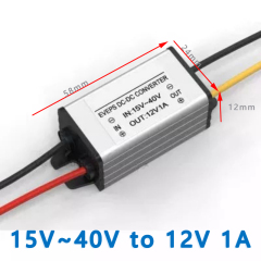 Input   DC  24v(15-40V)  to Output  DC  12V 1A 2A 3A 4A 5A   12w 24w 36w 48w 60w DC to DC step-down module transformer