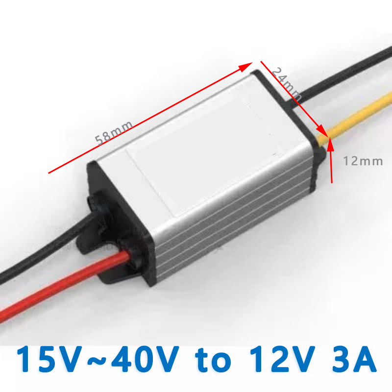 Input   DC  24v(15-40V)  to Output  DC  12V 1A 2A 3A 4A 5A   12w 24w 36w 48w 60w DC to DC step-down module transformer