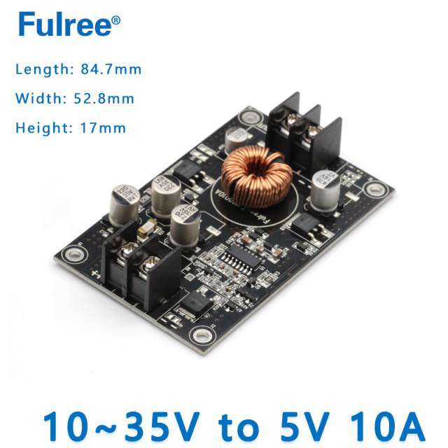 Input  DC 12V/24V (10-35V)to   Output DC 5V  10A 20A DC DC Step Down Converter Buck PCB Board Module Power Supply for P10 Car LED Screen Display Panel