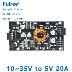 Input  DC 12V/24V (10-35V)to   Output DC 5V  10A 20A DC DC Step Down Converter Buck PCB Board Module Power Supply for P10 Car LED Screen Display Panel