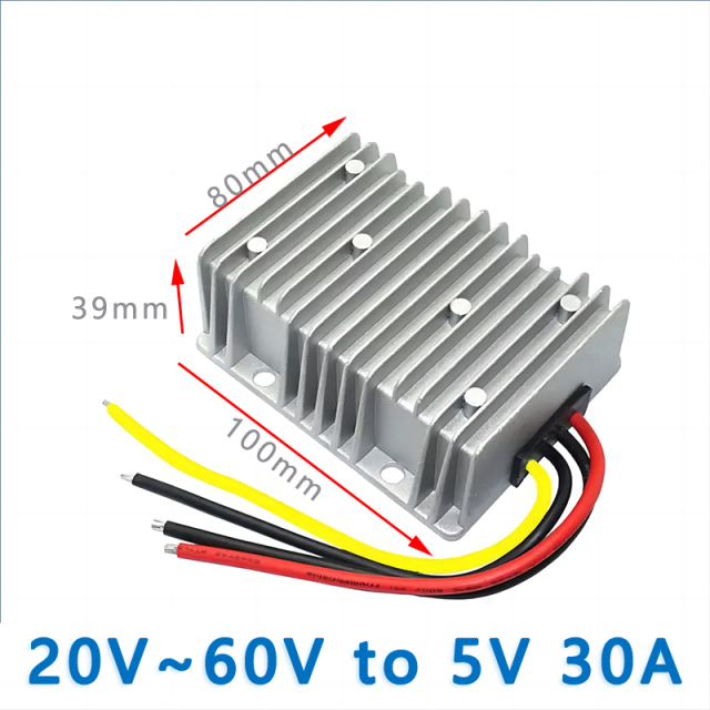 Input  DC  36V  48V(20V~60V) to Output DC  5V  25A  30A  step-down   DC  to DC Converter