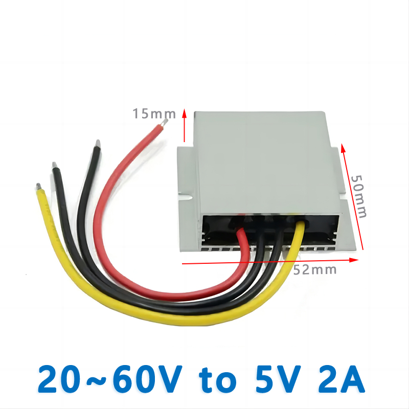 Input  DC 12V24V (9~40V)  36V48V(20~60V) to  Output DC 5V   2A 3A 5A 6A 8A 10A    White aluminum shell  DC to DC Step Down  Converter