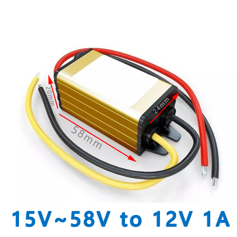 Fulree  Input  DC  24V 36V 48V( 15V~58V) to Output  DC 12V  1A 2A 3A  DC  to DC converter