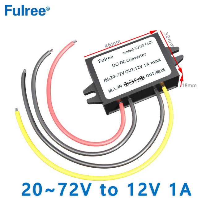 Input  DC  24V 36V 48V 60V (20-72V )to  Output DC   12V 1A 2A 3A 5A 6A 8A 10A 15A 20A 25A  DC  to  DC Buck Power Converter