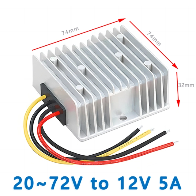 DC降圧コンバータ36V 48V 60V 30-72Vから24Vコントローラ1A 1.5A 2A電源(1.5A)