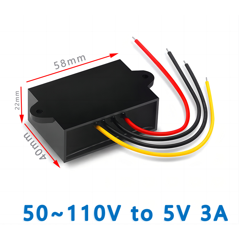 Input  DC    60V(20~72V) or 72V(30~80V)  or  80V（40~96V）or 100V(50~110V) to Output DC 5V  3A  5A 8A   10A DC to DC  converter