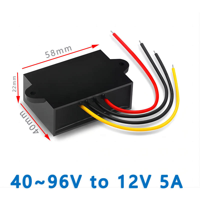 Input  DC    72V(30~80V)  or  80V（40~96V）or 100V(50~110V) to Output DC 12V  5A 8A   10A DC to DC  converter