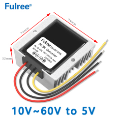 Input  DC   12V 24V 36V 48V(10-60V) to Output DC 5V 5A 10A 20A 100W DC DC Step Down Converter Golf Cart Ebike Voltage Regulator