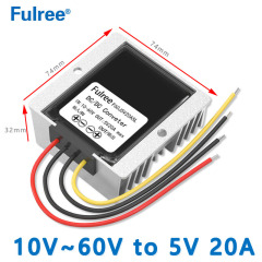 Input  DC   12V 24V 36V 48V(10-60V) to Output DC 5V 5A 10A 20A 100W DC DC Step Down Converter Golf Cart Ebike Voltage Regulator