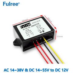 Input  AC(DC) 24V/36V  (AC14-38V  and DC 14-55V )   to    Output DC   12V  1A / 2A /3A Max AC/DC to DC converter Car CCTV Power Supply
