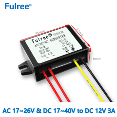 Input  AC/DC 24V (AC 17-26V and DC 17-40V )   to    Output DC   12V  1A / 2A /3A  AC/DC to DC converter  Step Down Transformer Power Module for Monitoring
