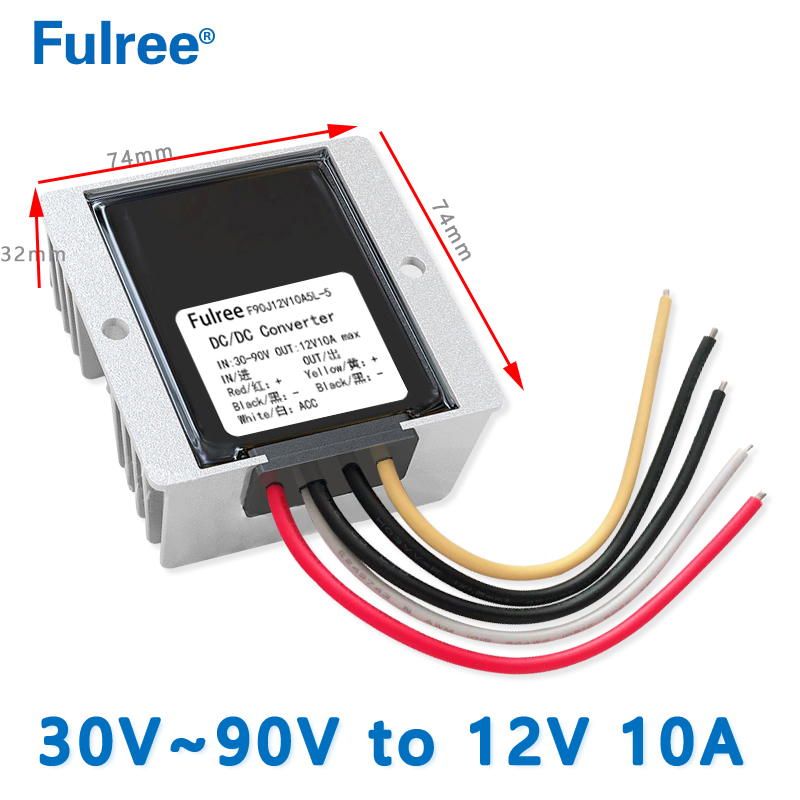 Input DC 36V 48V 60V 72V( 30-90V) to Output DC 12V  3A 5A 8A  10A 12A  15A 20A DC to DC Converter ACC Enable Cable