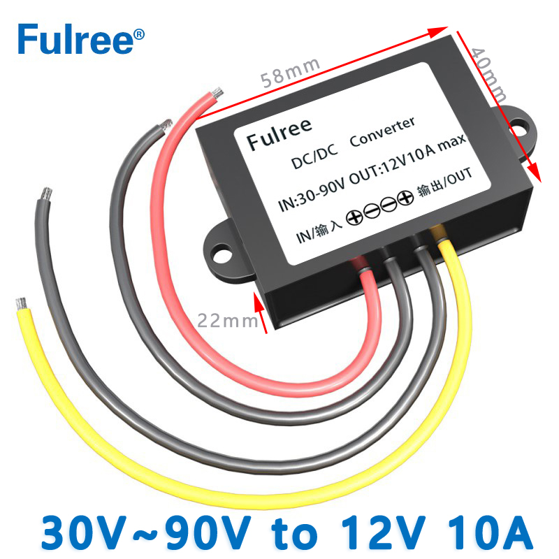 Input DC 36V 48V 60V 72V( 30-90V) to Output DC 12V  3A 5A 8A  10A 12A  15A 20A DC to DC Converter ACC Enable Cable
