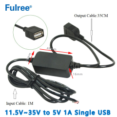 Dual Car USB Charger DC-DC Step Down Converter Input  DC 12V 24V (11.5V-35V) to Output DC  5V 1A 2A 2.5A Single Double USB Charging Port for Mobile Phone