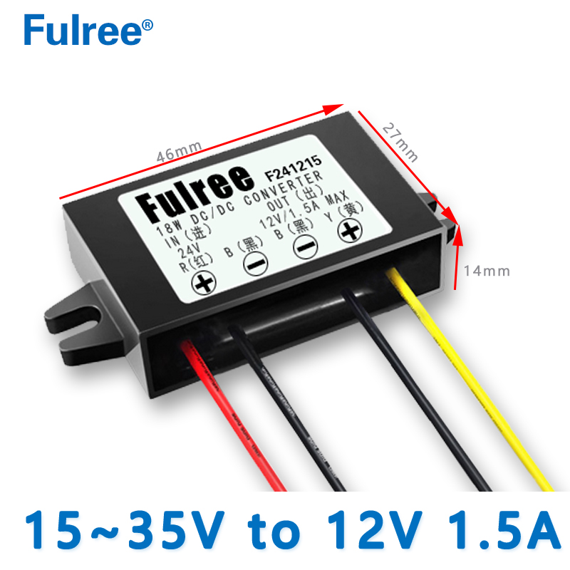 Input DC   24V( 15-35V) to Output DC  12V 1A 1.5A   2A  3A 5A Step Down   DC to DC  Converter CCTV Camera Buck Power Supply Module
