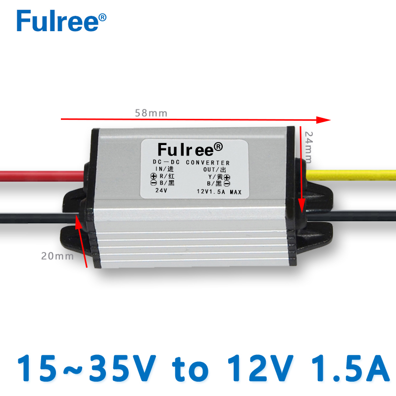 Input DC   24V( 15-35V) to Output DC  12V 1A 1.5A   2A  3A 5A Step Down   DC to DC  Converter CCTV Camera Buck Power Supply Module