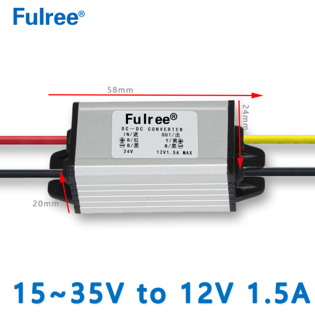 Input DC   24V( 15-35V) to Output DC  12V 1A 1.5A   2A  3A 5A Step Down   DC to DC  Converter CCTV Camera Buck Power Supply Module