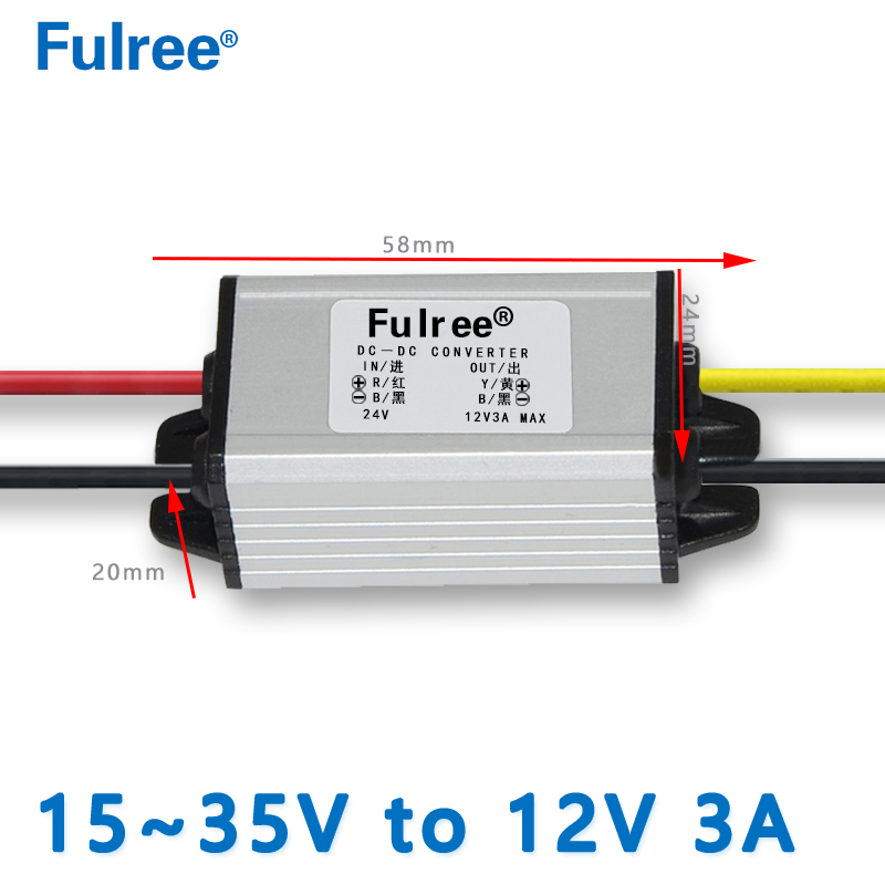 Input DC   24V( 15-35V) to Output DC  12V 1A 1.5A   2A  3A 5A Step Down   DC to DC  Converter CCTV Camera Buck Power Supply Module