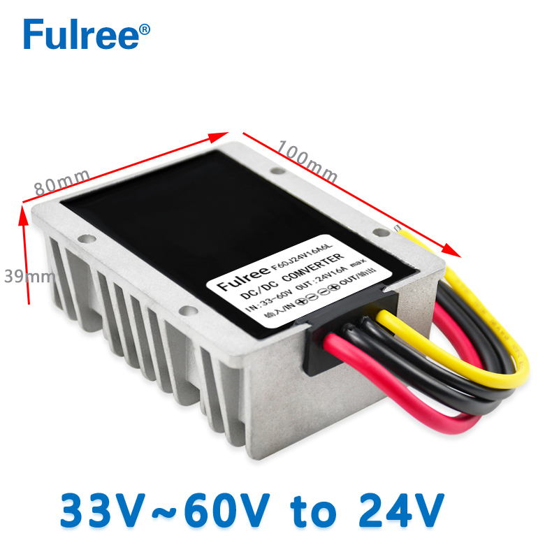 Input DC  36V 48V 60V 72V (DC 33-60V / DC 33-80V )to  Output DC  24V  16A  20A 384W   480W DC  TO  DC  Step Down Power Converter