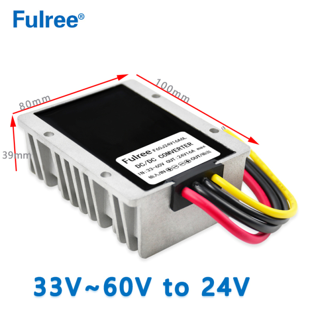 Input DC  36V 48V 60V 72V (DC 33-60V / DC 33-80V )to  Output DC  24V  16A  20A 384W   480W DC  TO  DC  Step Down Power Converter