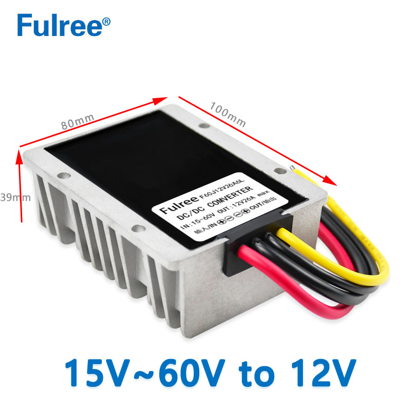 Input DC   72V 60V 48V 36V 24V（DC 15-60V / DC 30-80V） to Output DC   12V  22A  26A   250W 300W Buck Voltage Step Down Truck Converter Regulator