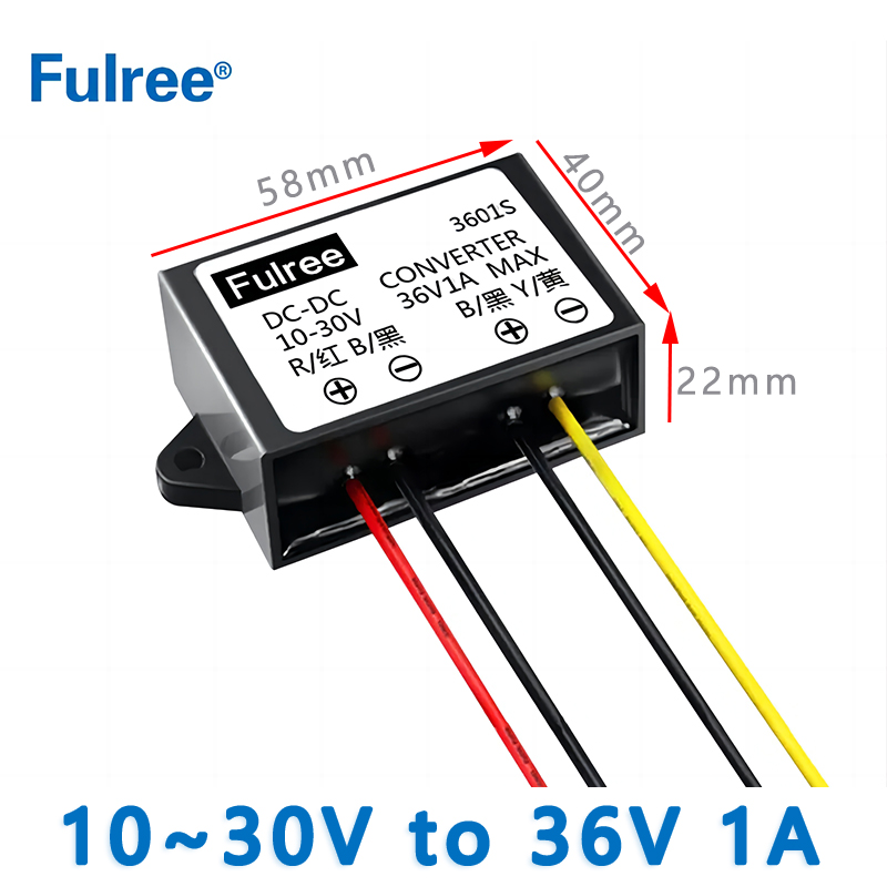 Waterproof Step Up DC DC Converter Input  DC 12V 24V (10-30V)to  Output DC  36V 1A 36W 2A 72W Boost Car Power Converter