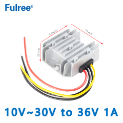 Waterproof Step Up DC DC Converter Input  DC 12V 24V (10-30V)to  Output DC  36V 1A 36W 2A 72W Boost Car Power Converter