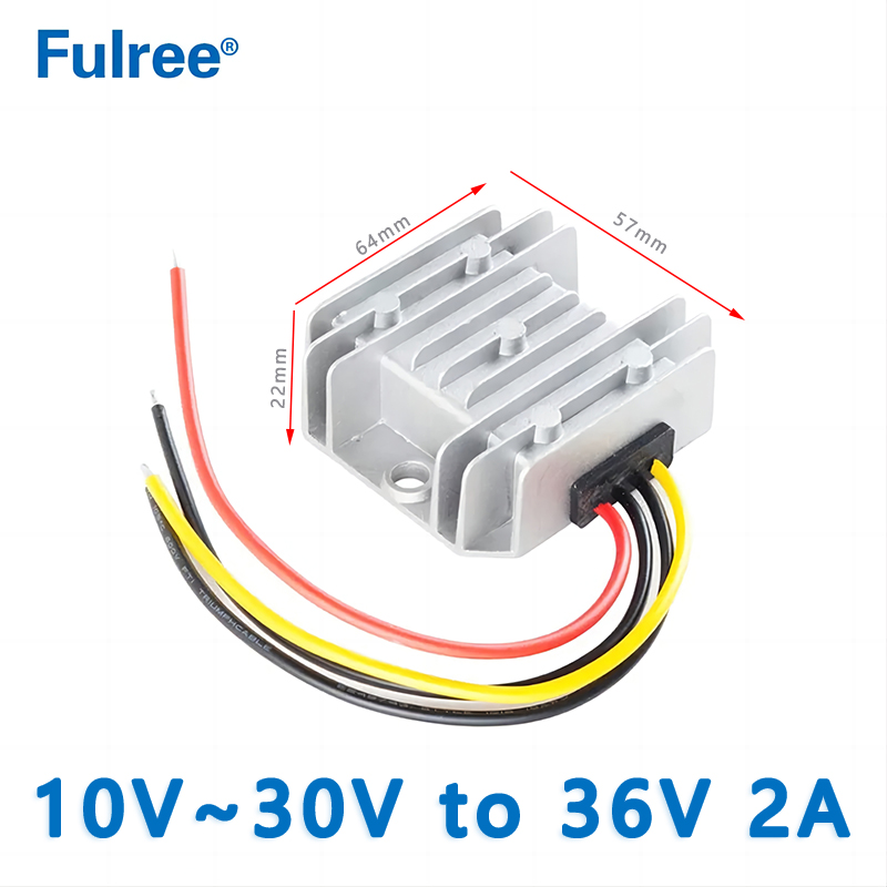 Waterproof Step Up DC DC Converter Input  DC 12V 24V (10-30V)to  Output DC  36V 1A 36W 2A 72W Boost Car Power Converter