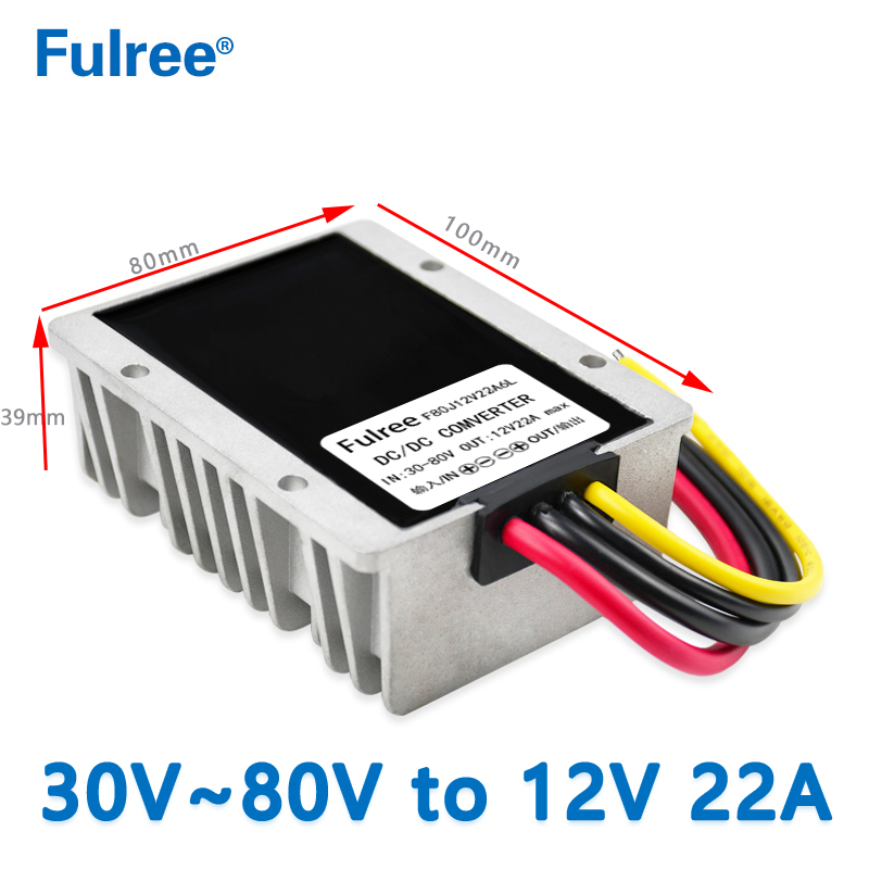 Input DC   72V 60V 48V 36V 24V（DC 15-60V / DC 30-80V） to Output DC   12V  22A  26A   250W 300W Buck Voltage Step Down Truck Converter Regulator