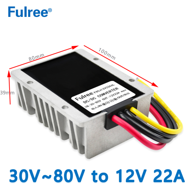 Input DC   72V 60V 48V 36V 24V（DC 15-60V / DC 30-80V） to Output DC   12V  22A  26A   250W 300W Buck Voltage Step Down Truck Converter Regulator