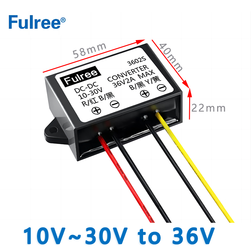 Waterproof Step Up DC DC Converter Input  DC 12V 24V (10-30V)to  Output DC  36V 1A 36W 2A 72W Boost Car Power Converter