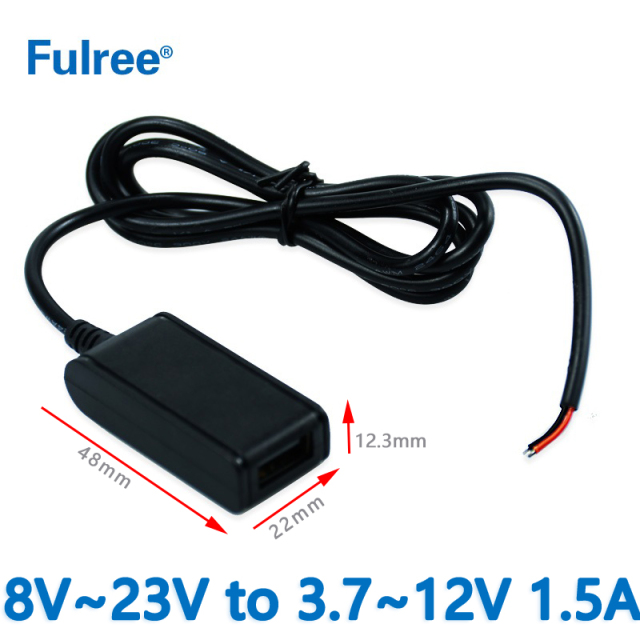 Quick Charge QC3.0 Car Phone Charger Input DC 12V (8V-23V) to   Output DC  5V 9V 12V (3.7-12V) Type A Female USB Output   DC-DC  Converter