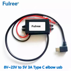 Input DC 12V （8-23V ）to  Output DC  5V  3A   15W Max Micro USB 5Pin Male Plug Connector Adapter Car Phone Charger DC DC Converter DVR Dash Cam Power Supply