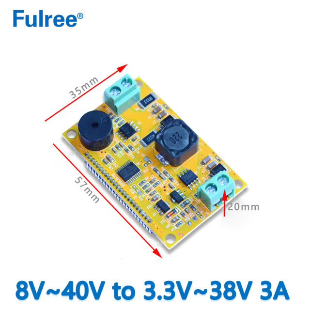 Adjustable Power Supply DC DC Buck Converter Step Down Module Input  DC 12V 24V(8-40V )to Output DC   3.3-38V  3A Max with Dual Current/Voltage LED Display